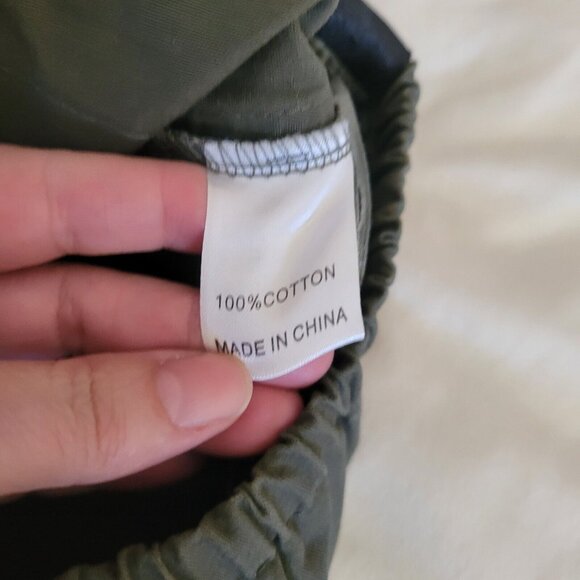 LF The Brand Army Green Graphic Print Bandeau Tube Top Small - Picture 4 of 10